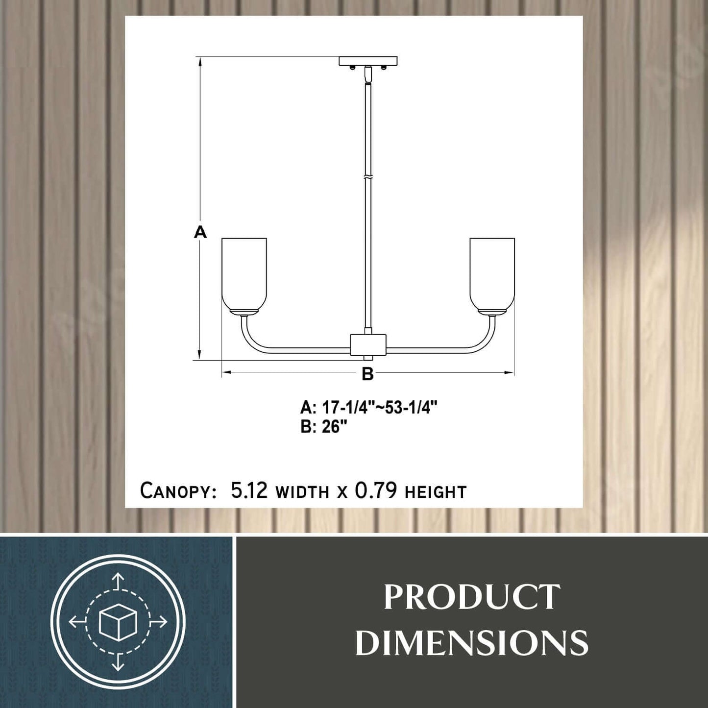 Shelby 26” 5 Light Chandelier