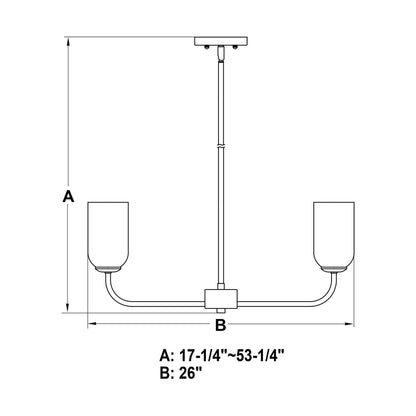 Shelby 26” 5 Light Chandelier