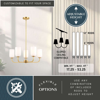 Shelby 26” 5 Light Chandelier