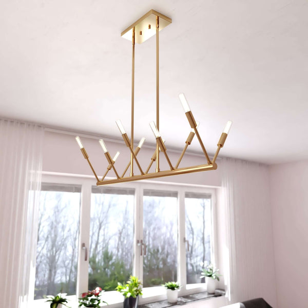 Warwick 32.25” W 10 Light Linear Chandelier