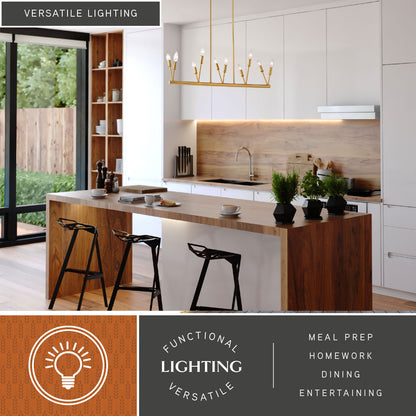 Warwick 32.25” W 10 Light Linear Chandelier