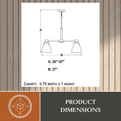 Elgin 27” 5 Light Chandelier