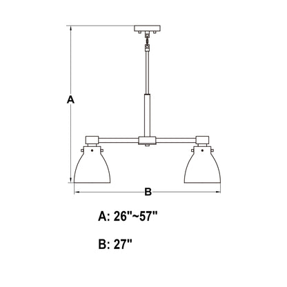 Elgin 27” 5 Light Chandelier