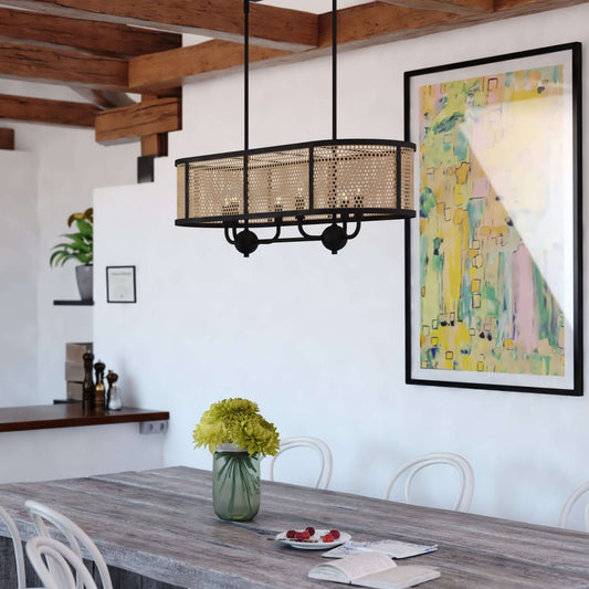 Berens 36” W 6 Light Linear Chandelier