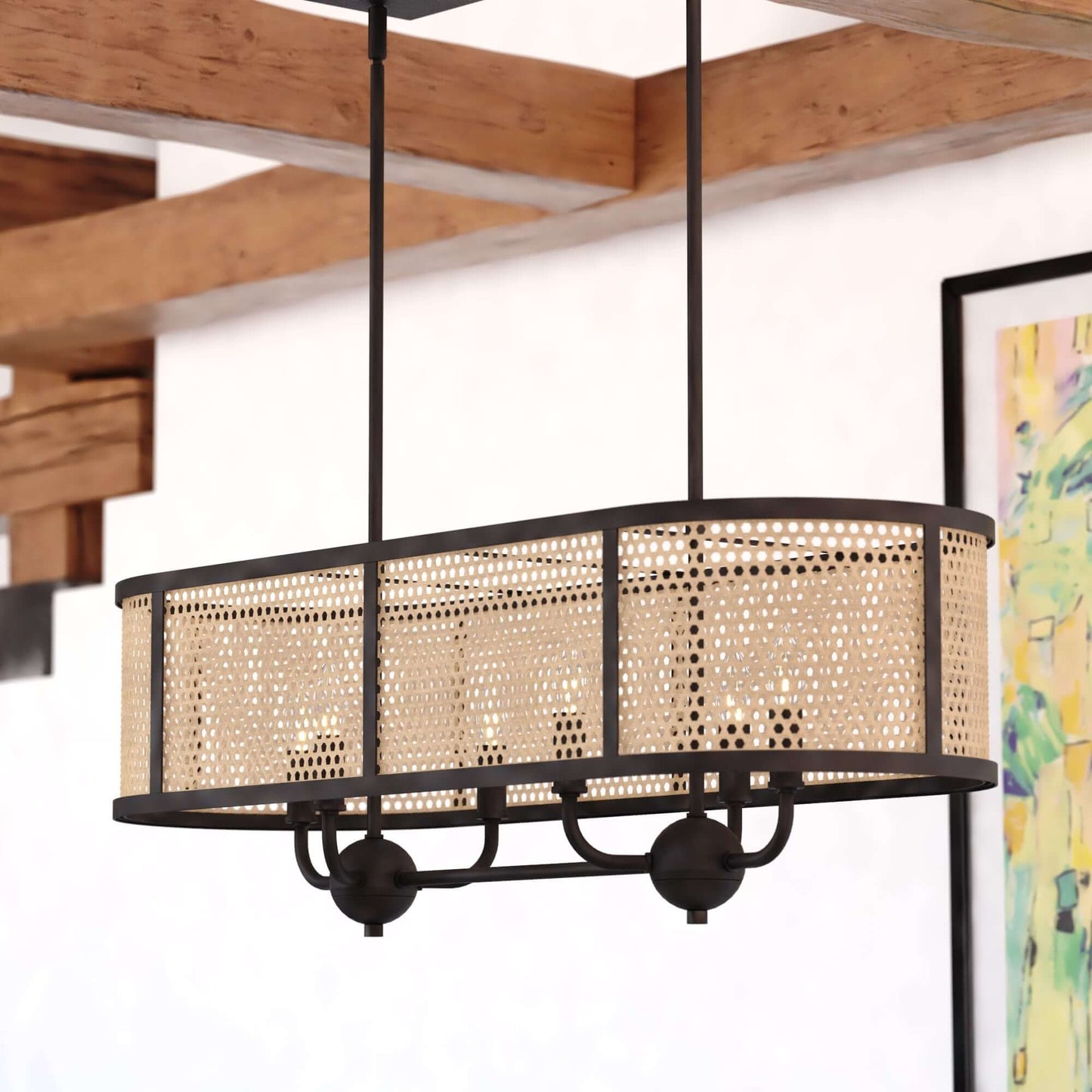 Berens 36” W 6 Light Linear Chandelier