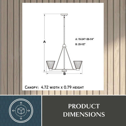 Dalton 25.5” 5 Light Chandelier