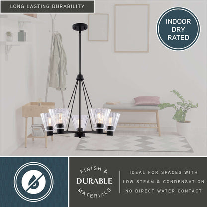 Dalton 25.5” 5 Light Chandelier