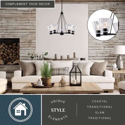 Dalton 25.5” 5 Light Chandelier