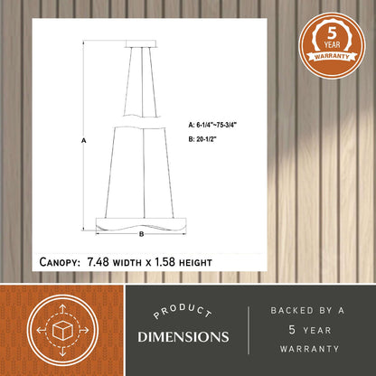 Bowen 20.5” W LED Chandelier