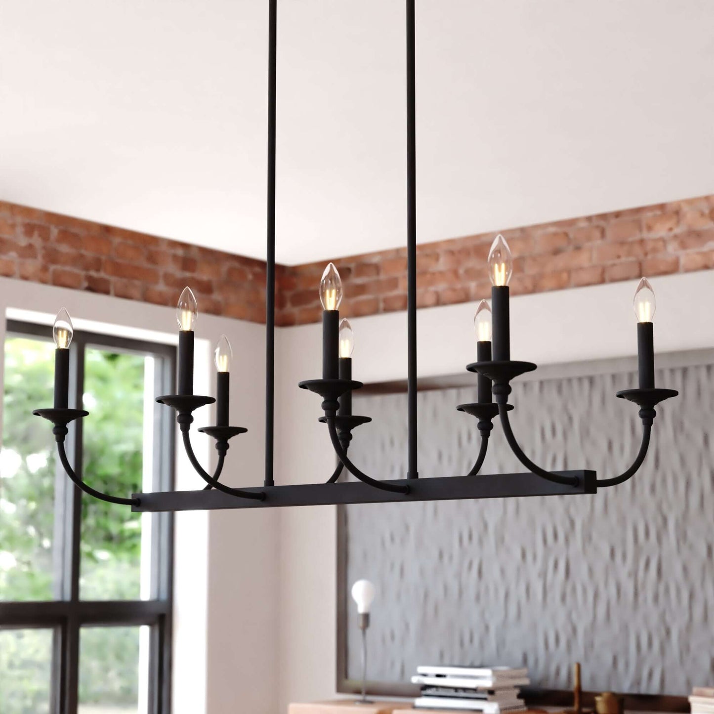 Durham 36” W 8 Light Linear Chandelier