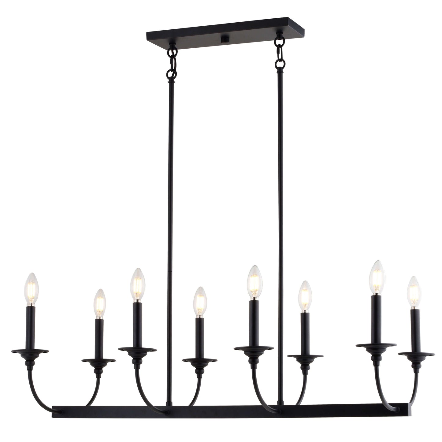 Durham 36” W 8 Light Linear Chandelier