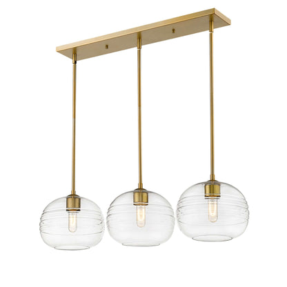 Harmony 3 Light Linear Chandelier Olde Brass