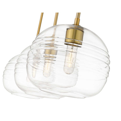 Harmony 3 Light Linear Chandelier Olde Brass
