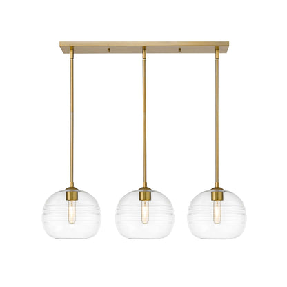 Harmony 3 Light Linear Chandelier Olde Brass