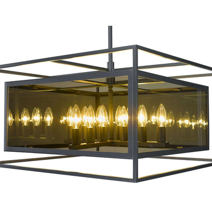 Infinity 12 Light Chandelier Misty Charcoal