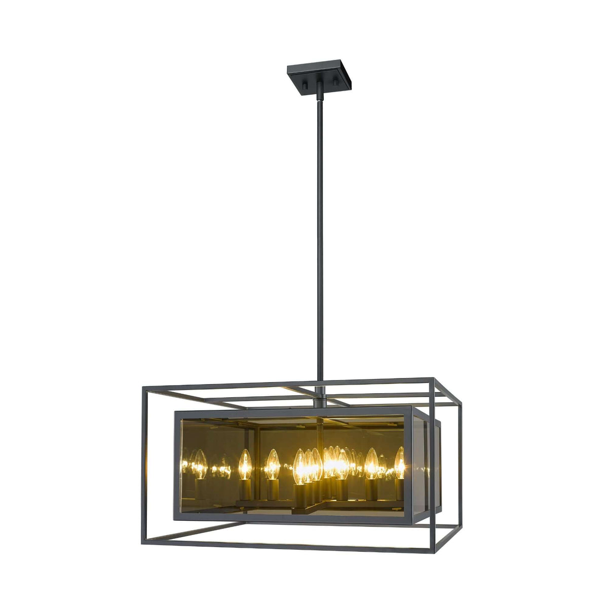Infinity 12 Light Chandelier Misty Charcoal