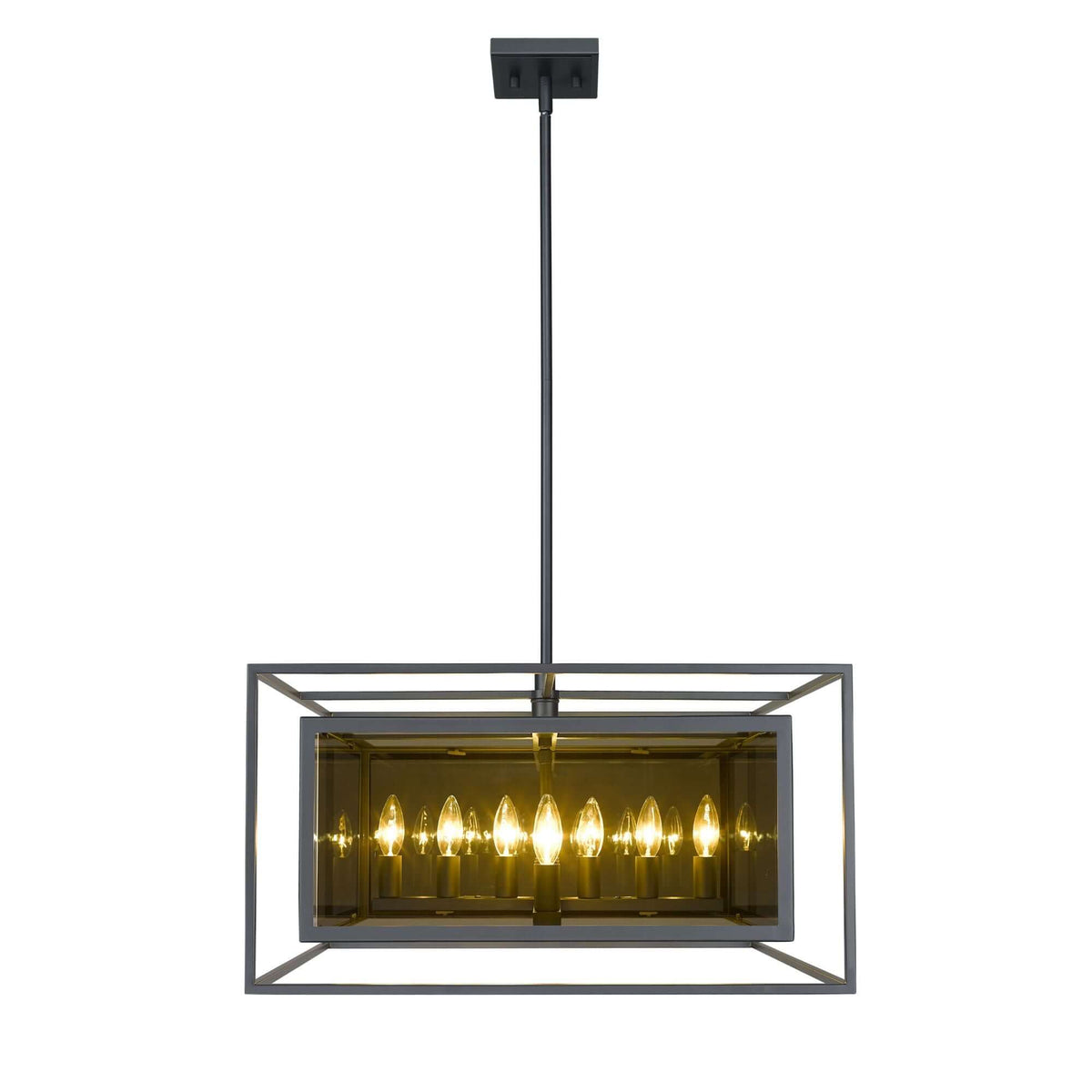 Infinity 12 Light Chandelier Misty Charcoal