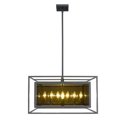 Infinity 12 Light Chandelier Misty Charcoal