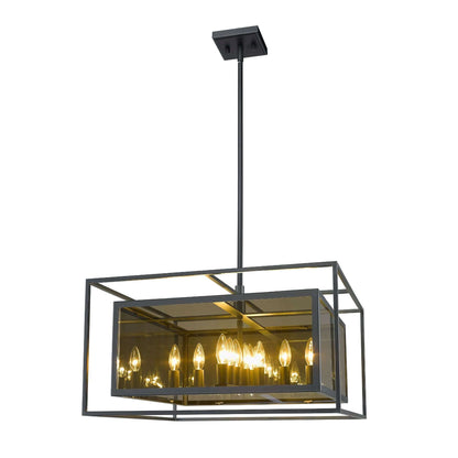 Infinity 12 Light Chandelier Misty Charcoal