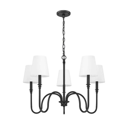 Jisele 5 Light Chandelier Matte Black