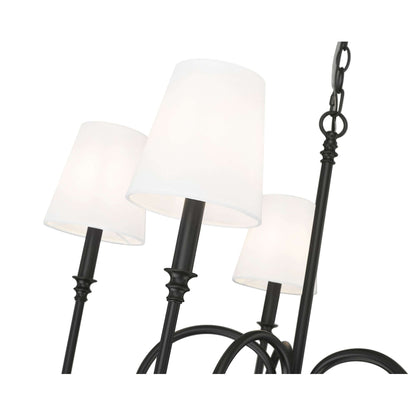 Jisele 5 Light Chandelier Matte Black