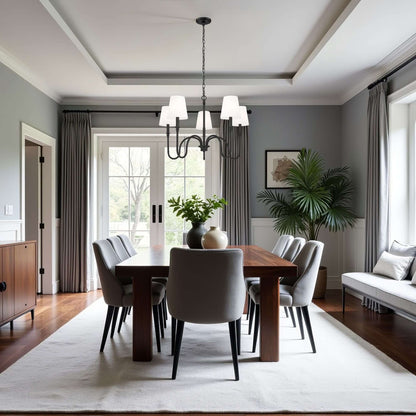Jisele 5 Light Chandelier Matte Black