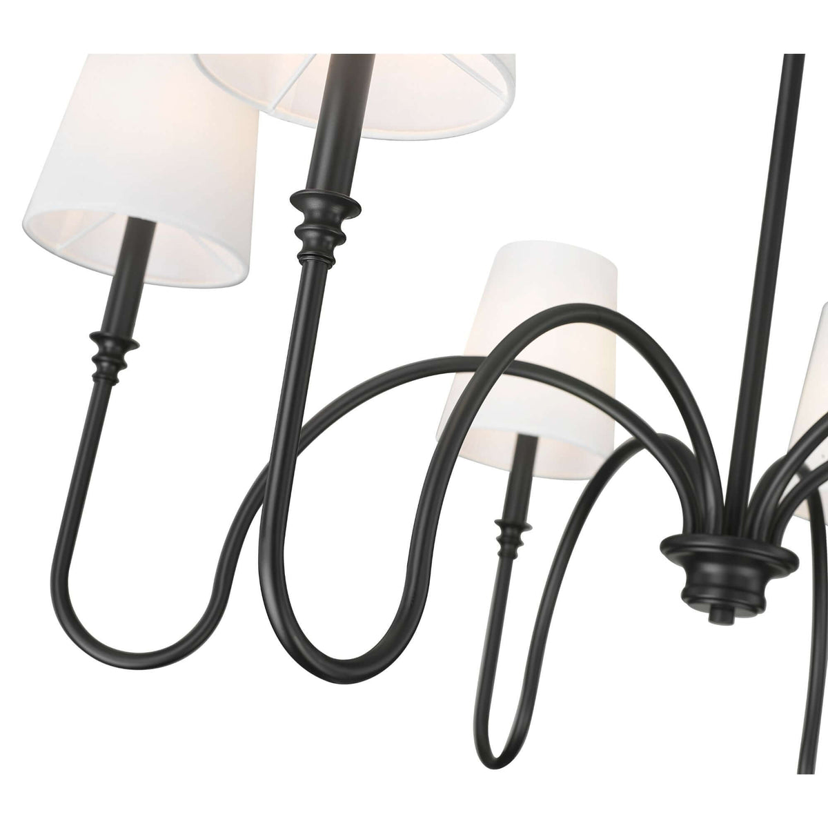 Jisele 6 Light Chandelier Matte Black