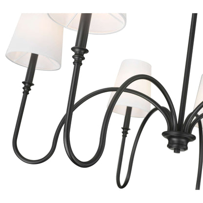 Jisele 6 Light Chandelier Matte Black