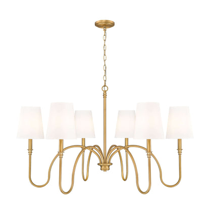Jisele 6 Light Chandelier Rubbed Brass