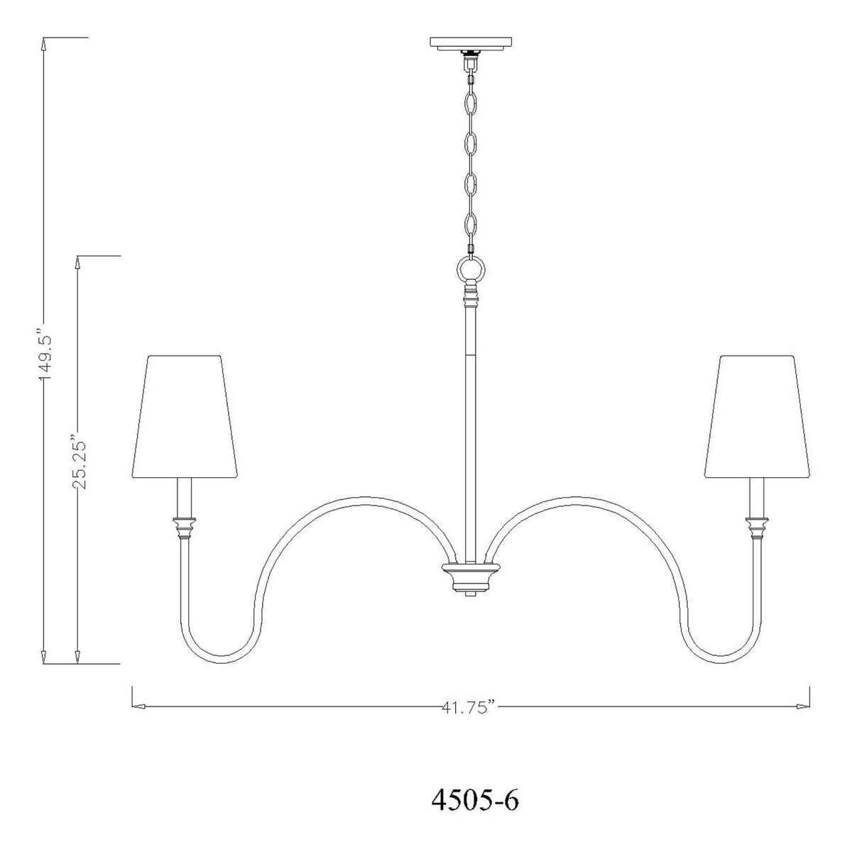 Jisele 6 Light Chandelier Rubbed Brass