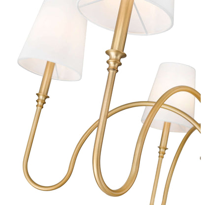 Jisele 6 Light Chandelier Rubbed Brass