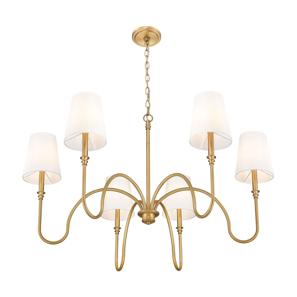 Jisele 6 Light Chandelier Rubbed Brass