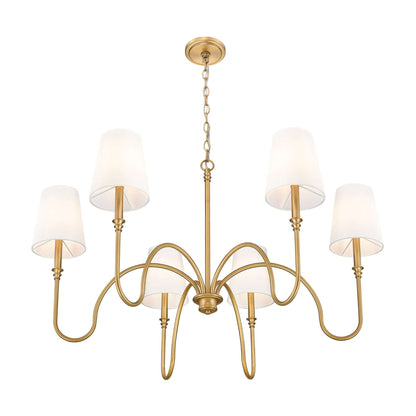 Jisele 6 Light Chandelier Rubbed Brass