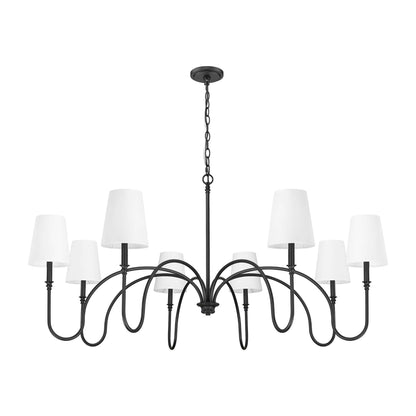 Jisele 8 Light Chandelier Matte Black