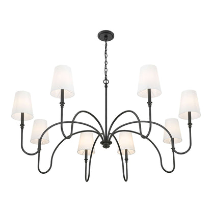 Jisele 8 Light Chandelier Matte Black