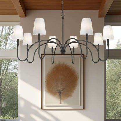 Jisele 8 Light Chandelier Matte Black