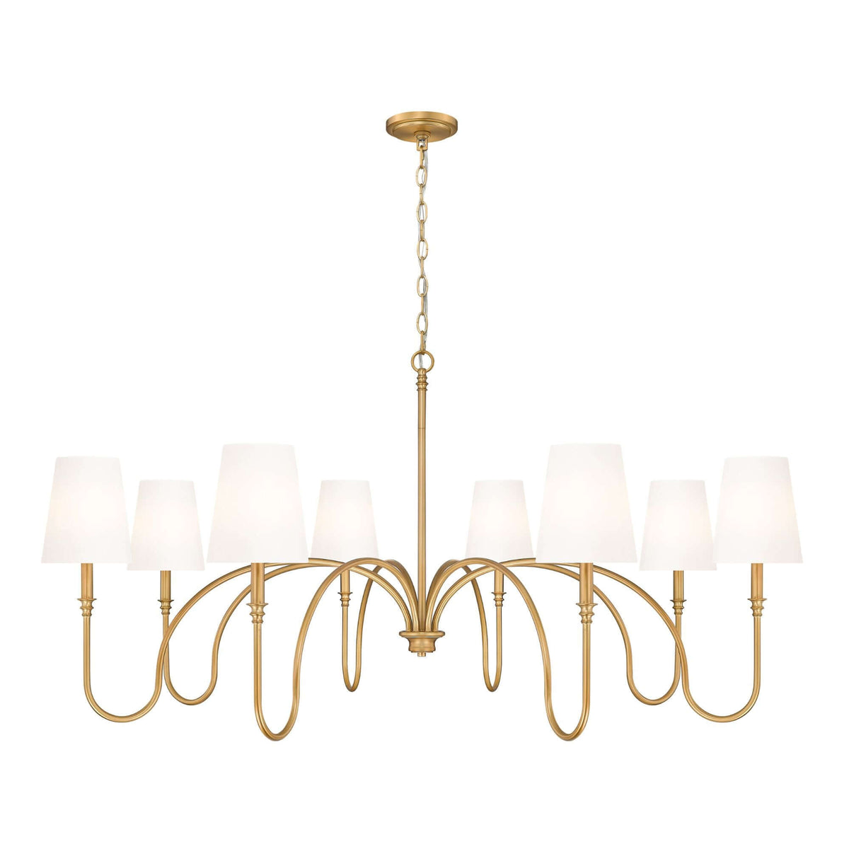 Jisele 8 Light Chandelier Rubbed Brass