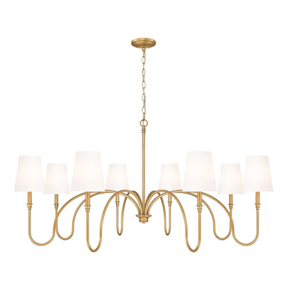 Jisele 8 Light Chandelier Rubbed Brass