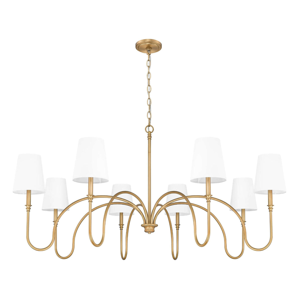 Jisele 8 Light Chandelier Rubbed Brass