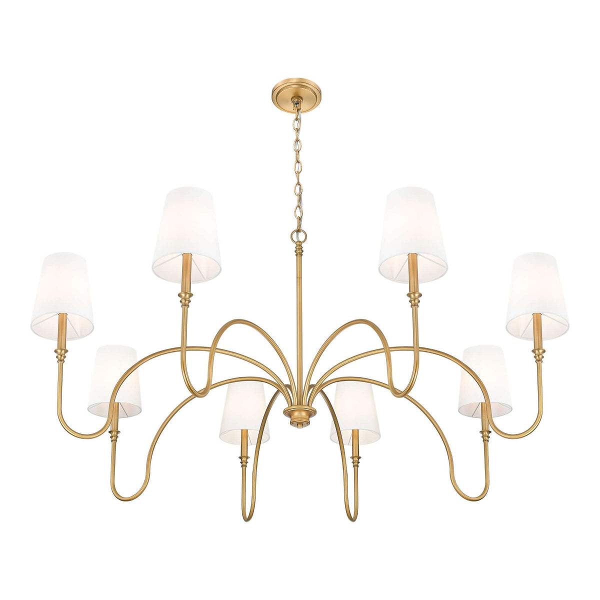 Jisele 8 Light Chandelier Rubbed Brass