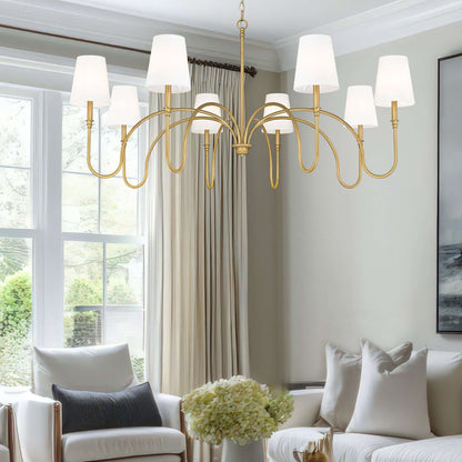 Jisele 8 Light Chandelier Rubbed Brass