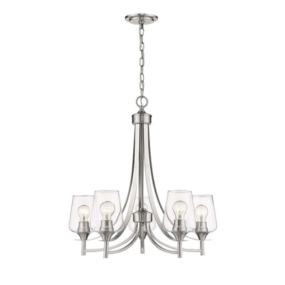 Joliet 5 Light Chandelier Brushed Nickel