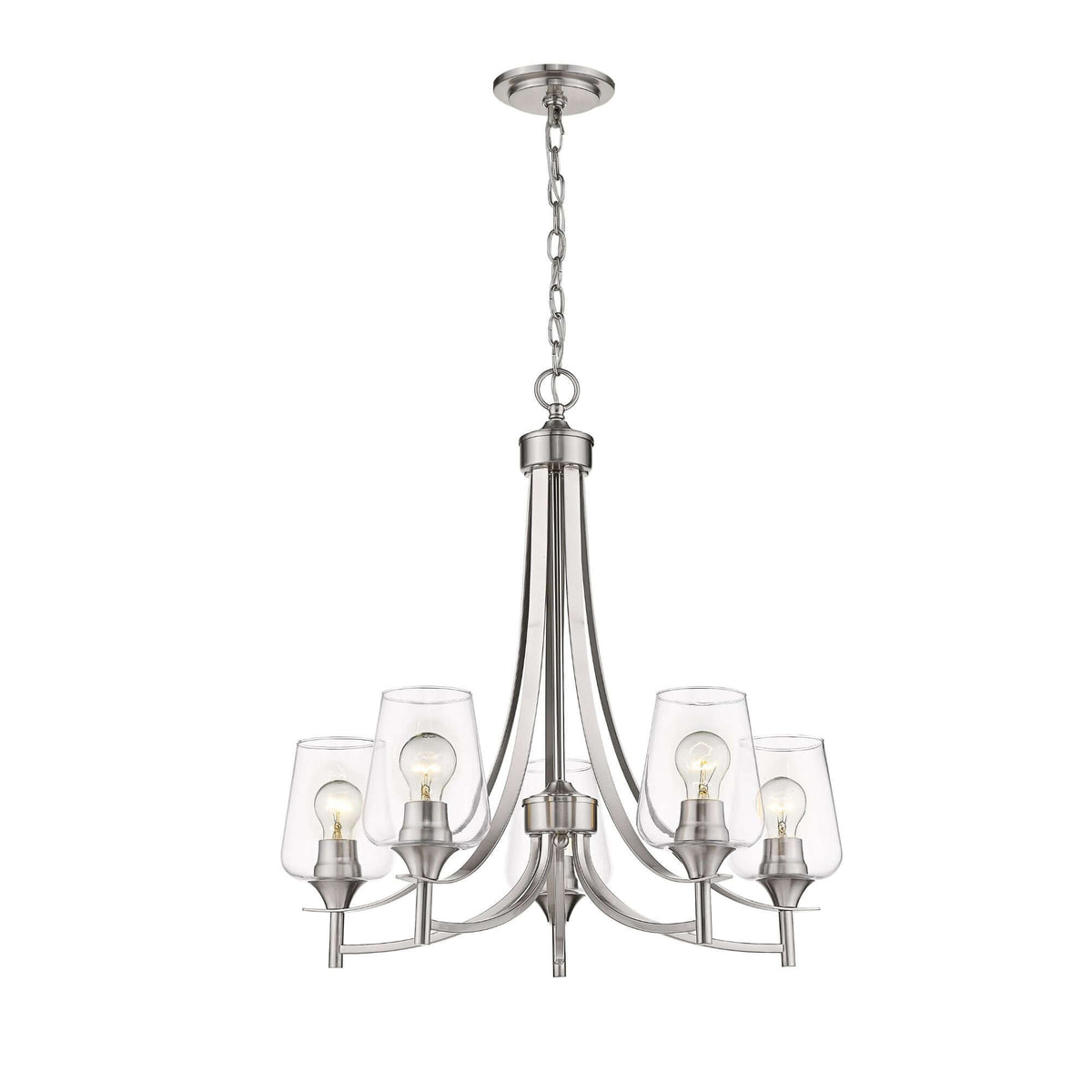 Joliet 5 Light Chandelier Brushed Nickel
