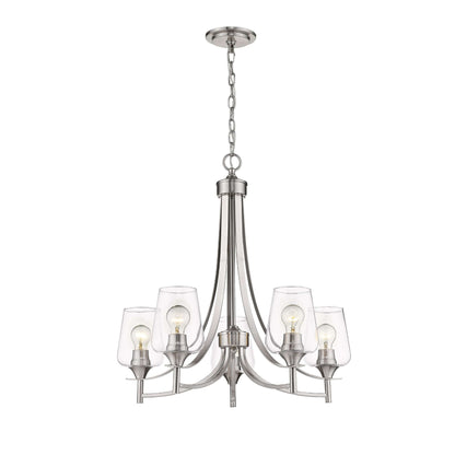 Joliet 5 Light Chandelier Brushed Nickel