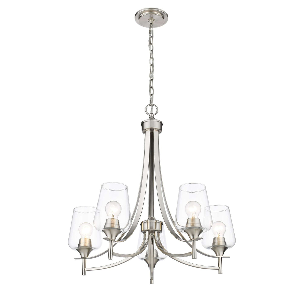 Joliet 5 Light Chandelier Brushed Nickel