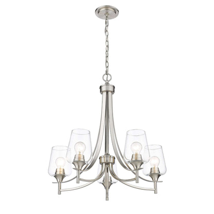 Joliet 5 Light Chandelier Brushed Nickel