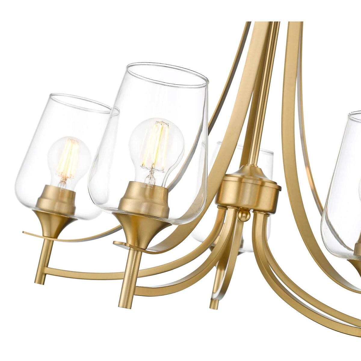 Joliet 5 Light Chandelier Burnished Brass