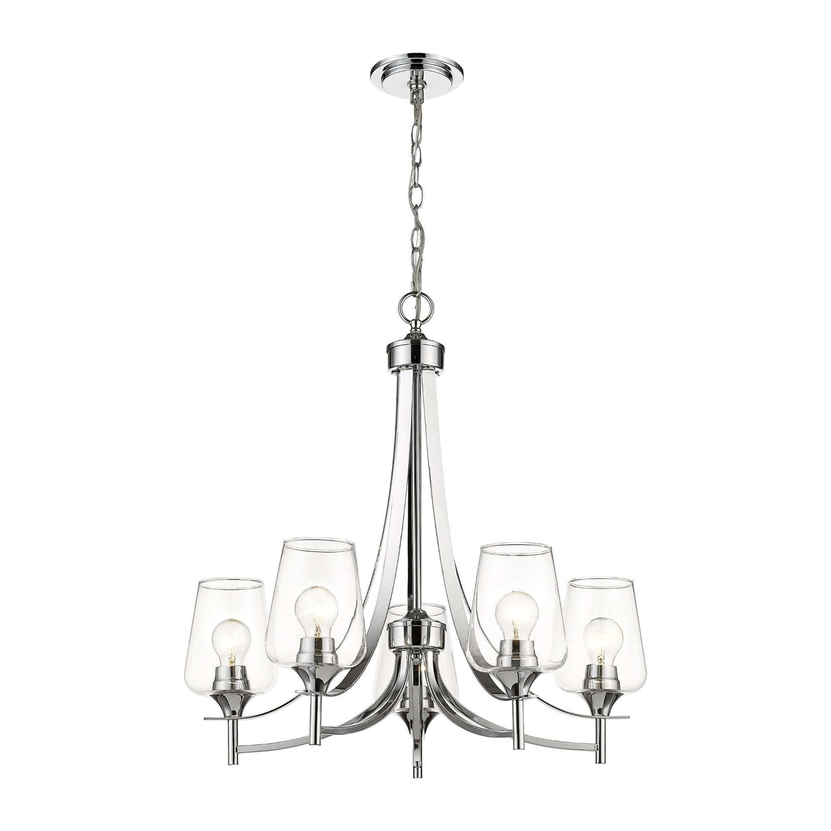 Joliet 5 Light Chandelier Chrome
