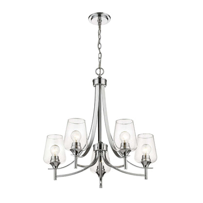 Joliet 5 Light Chandelier Chrome