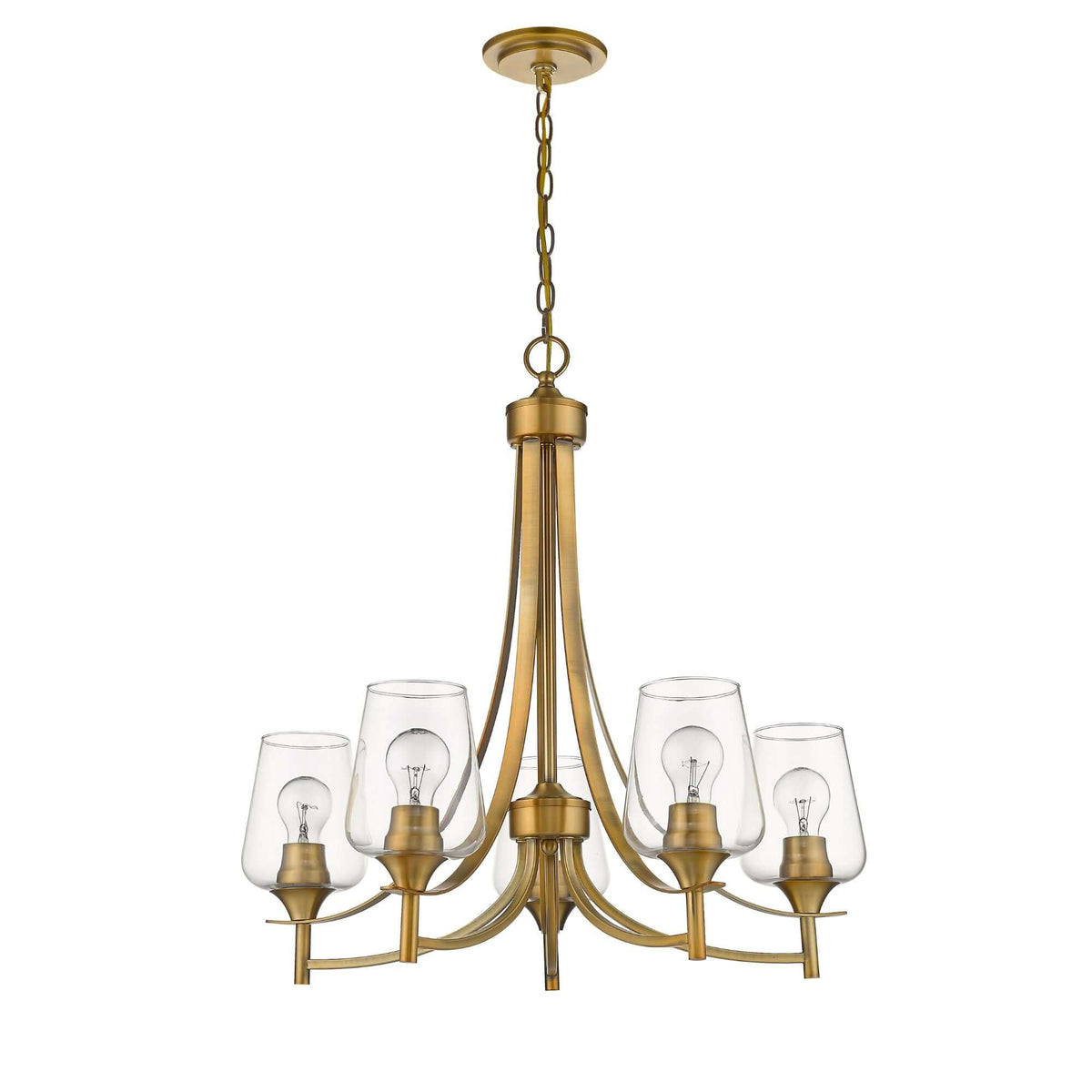 Joliet 5 Light Chandelier Olde Brass